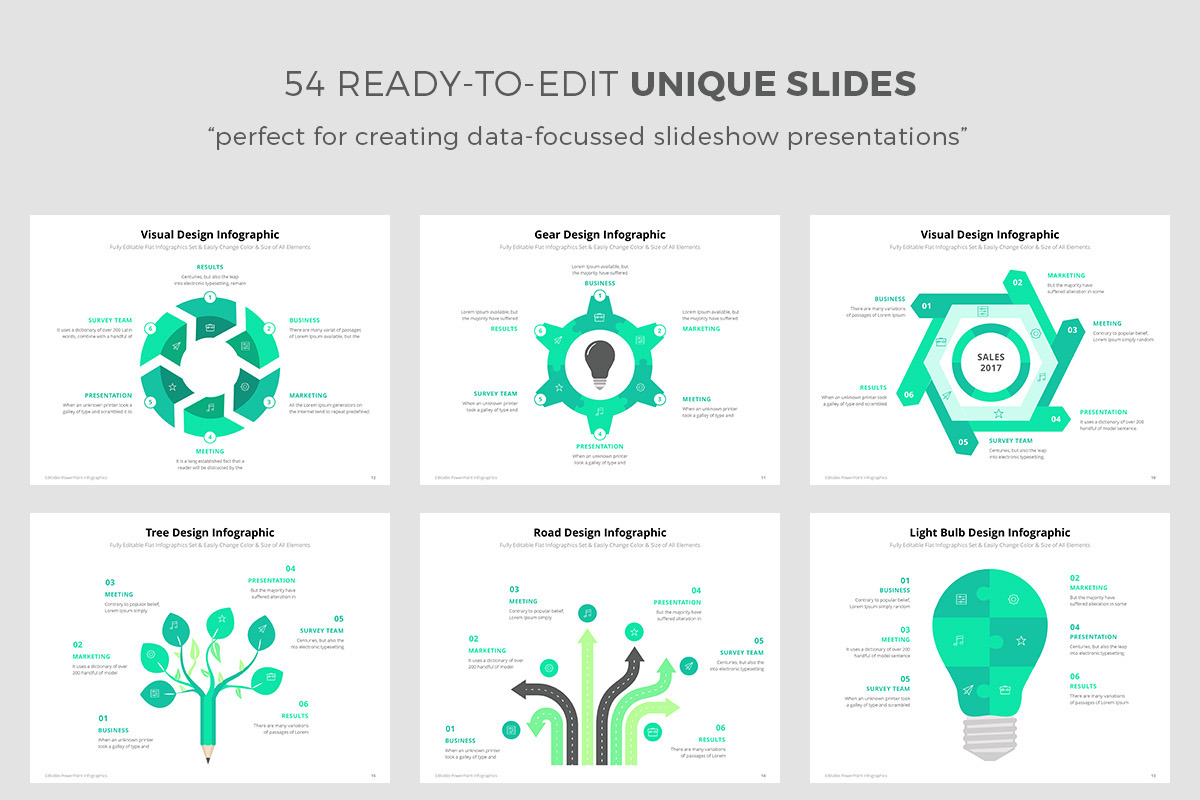 54 PowerPoint Infographic Elements, a Presentation Template by Wipavee (Photo 4 of 5)