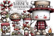 Whimsical Thanksgiving Clipart Set, an Illustration by Daily.Designs (Thumbnail 1 of 5)