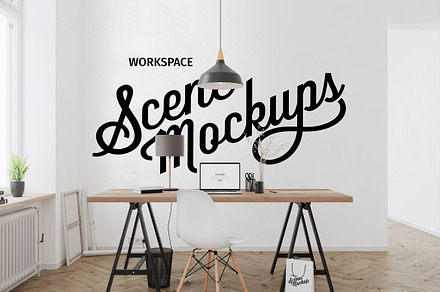 Workspace interior scene desk