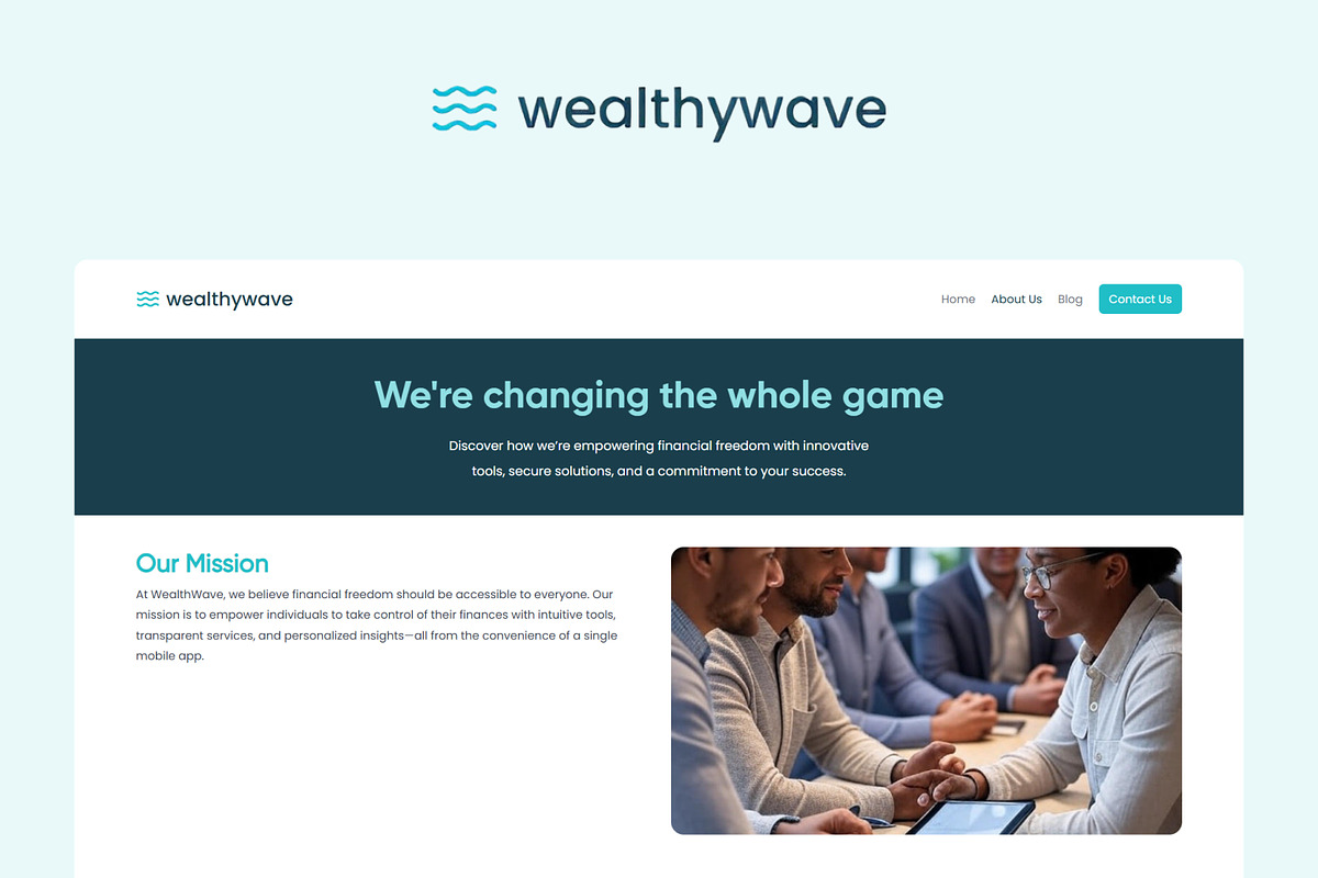 Wealthy Wave - Fintech Landing Page preview 3