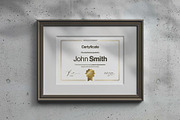 A4 Passe Partout Certificate Mockup, an Advertising Mockup by DesignRushMarket (Thumbnail 6 of 13)