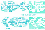 watercolor seamless sea fish, a Pattern Graphic by Vavavka (Thumbnail 3 of 5)