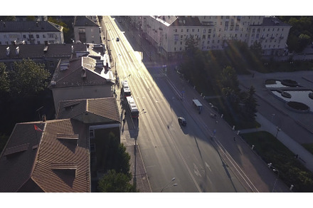 Top view of beautiful city road with, an Architecture Photo by Media Whale Stock