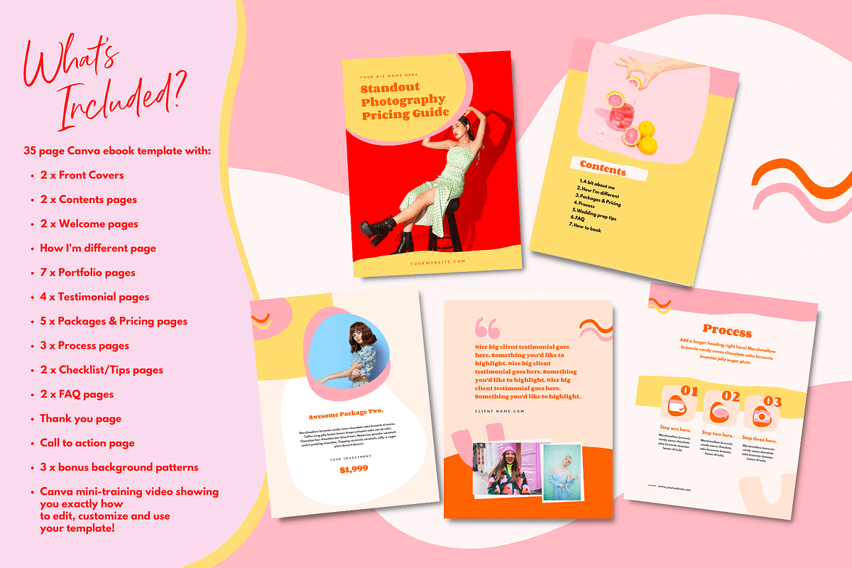 Bright Photography Pricing Template, a Brochure Template by Kurly Creative (Photo 3 of 12)