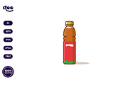 Simple Bottled Tea Drink cartoon, a Food Illustration by Satisfactoons (Thumbnail 1 of 3)
