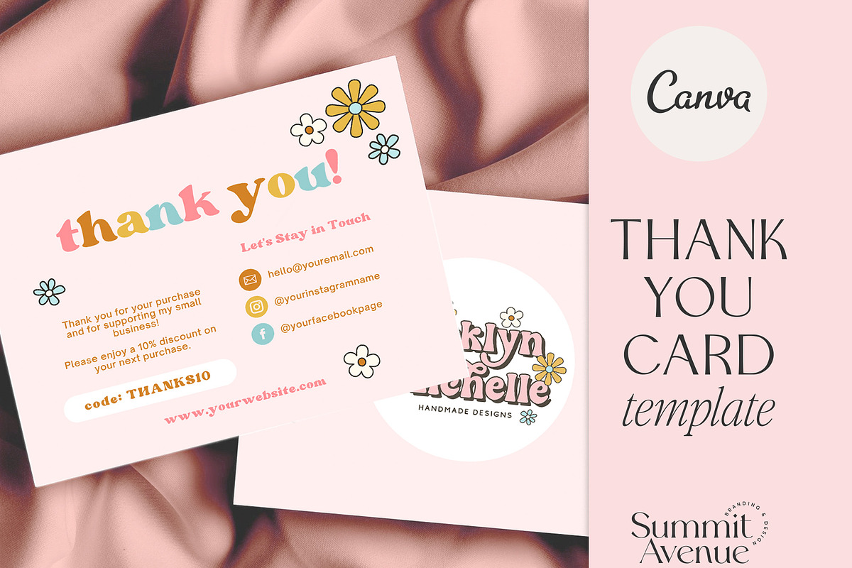 Pink Retro Email Signature Template, a Business Card Template by Summit Avenue (Photo 1 of 7)