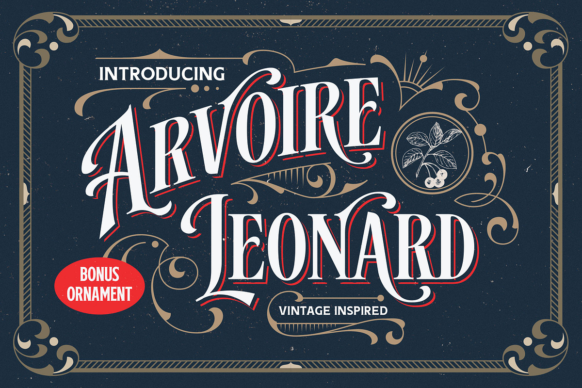 Arvoire Leonard - Layered Font, a Serif Font by Arterfak Project (Photo 1 of 11)