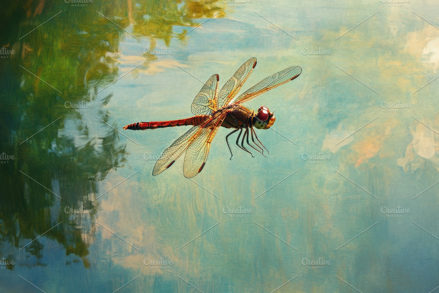 Dragonfly hovering delicately above, a Photo by Iftikhar Alam