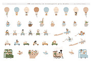 LITTLE TRAVELERS vector set, an Animal Illustration by erasovas (Thumbnail 4 of 19)