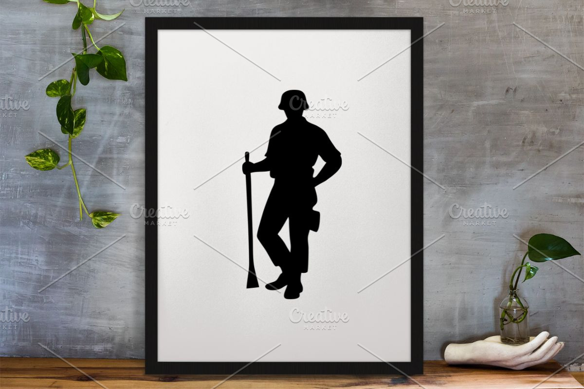 Soldier Silhouettes SVG, a Work Illustration by newminddesign (Photo 3 of 3)