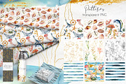 Ocean watercolor sea animal nautical, an Animal Illustration by Yuliya Derbisheva (Thumbnail 8 of 11)