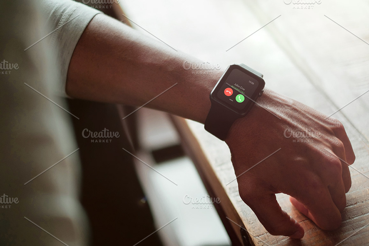 Smartwatch Mockups Bundle v1, a Wearable Device Mockup by Abstract Background (Photo 10 of 12)