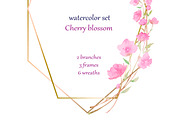 watercolor cherry blossom, an Illustration by EshaStudio (Thumbnail 3 of 4)