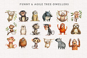 Quirky Rainforest Animals, an Animal Illustration by PaintPixelCo (Thumbnail 6 of 19)