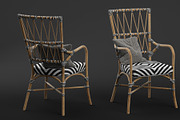 Criss Cross Black White Rattan Cafe, a Furniture 3D Model by NOMODOL (Thumbnail 2 of 5)
