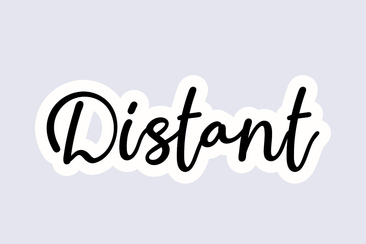 Distant - Handwritten Font, a Script Font by Fonteca