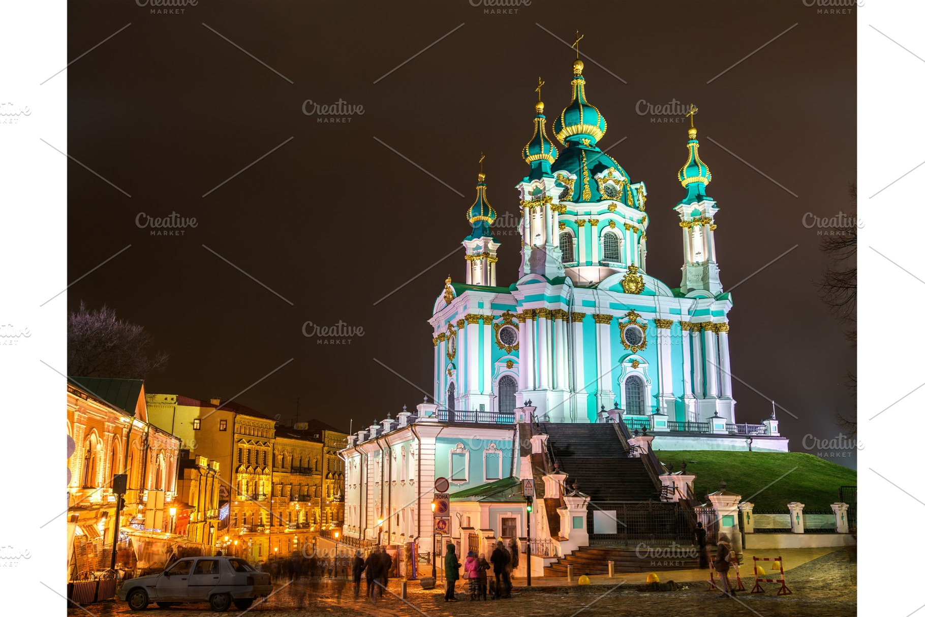 St. Andrew Church, one of landmarks of Kiev, Ukraine, an Architecture Photo by Leonid Andronov