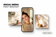 Social Media Post Mockup, a Social Media Template by studiogstock (Thumbnail 1 of 2)
