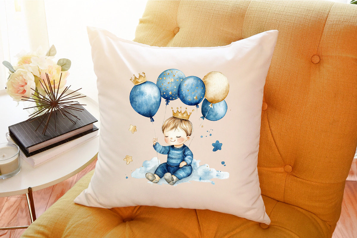 Little Prince Blue Baby Nursery Clip, an Illustration by Sublimation Artist (Photo 6 of 6)