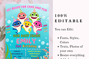 Personalized Baby Shark Invite, an Invitation Template by GlamPartyInvites (Thumbnail 5 of 10)