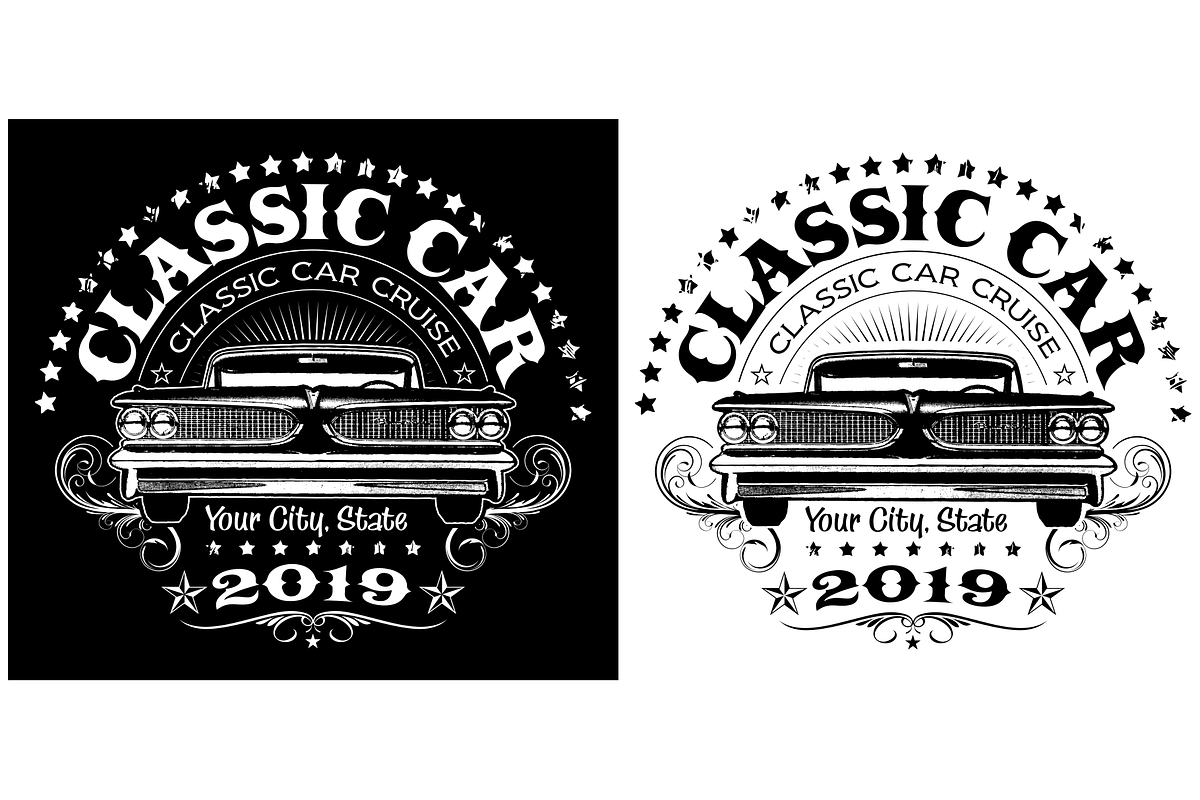 Classic Car T-Shirt / Poster Design, a Graphic by Tom Kolter Fun Shop (Photo 4 of 4)