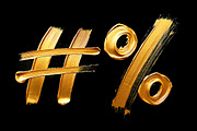 Gold Paint Stroke Font, a Handwritten Font by Handmadefont (Thumbnail 4 of 10)