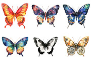 Colorful Butterflies Watercolor Set, an Illustration by Pixels.Craft (Thumbnail 4 of 11)