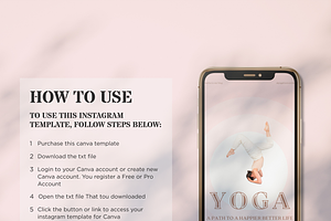 Yoga Instagram Canva Template Buri