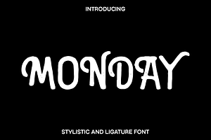 Monday - Hand Drawn Display Font, a Serif Font by Luna Shop