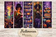 Printable Halloween Bookmarks, a Person Illustration by GlamArtZhanna (Thumbnail 2 of 3)