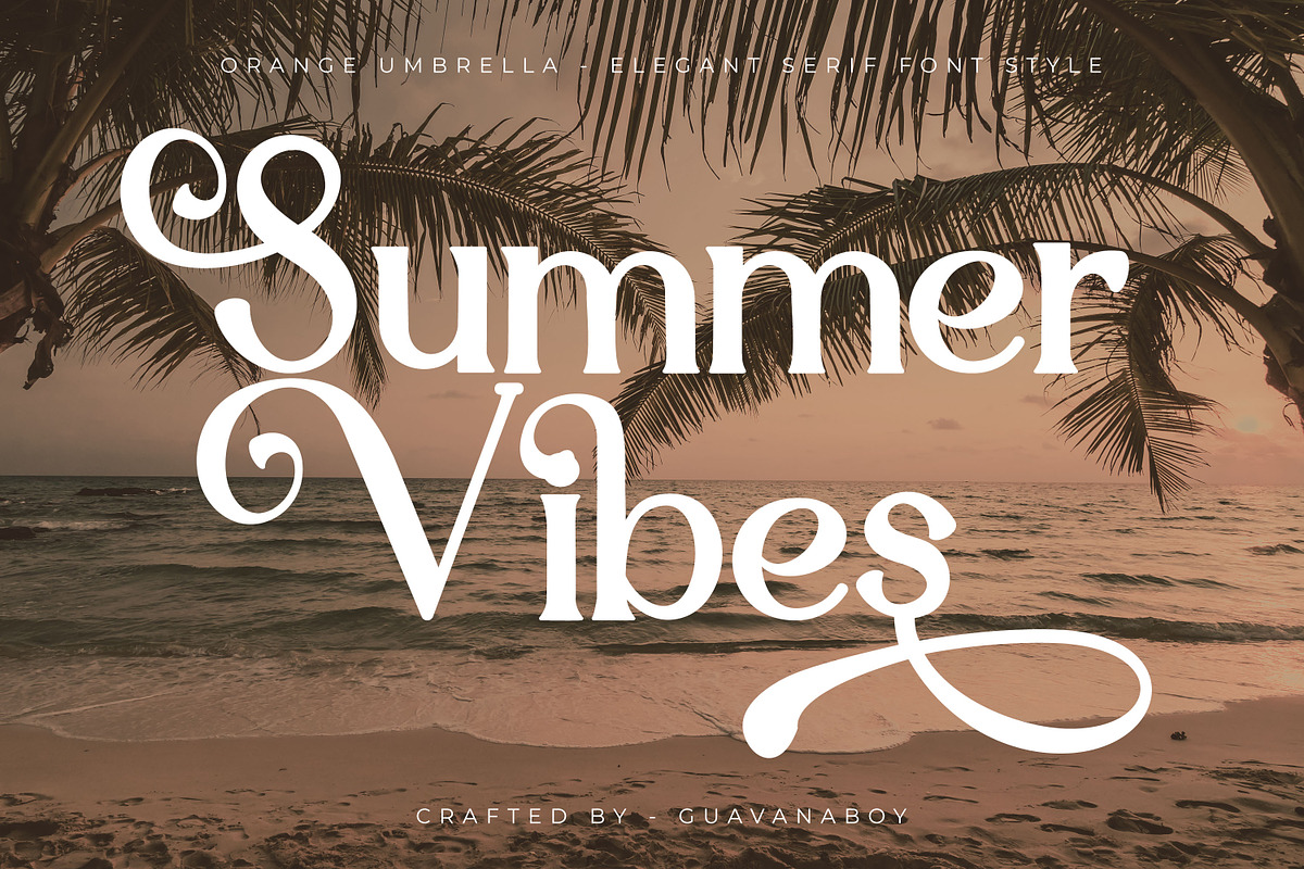Orange Umbrella Beautiful Serif Font, a Serif Font by Guavanaboy (Photo 4 of 11)