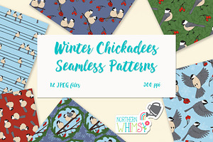 Winter Birds - Chickadees Patterns