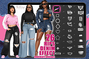 Procreate Denim Rips & Frayed Edges, a Brush Add-On by The GG Shop (Thumbnail 1 of 6)
