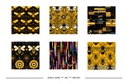 Bee Patterns in Retro Art Styles, a Pattern Graphic by karenfoleyphoto (Thumbnail 4 of 13)