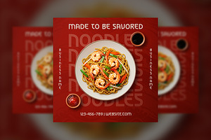 Asian Noodles Restaurant Flyer