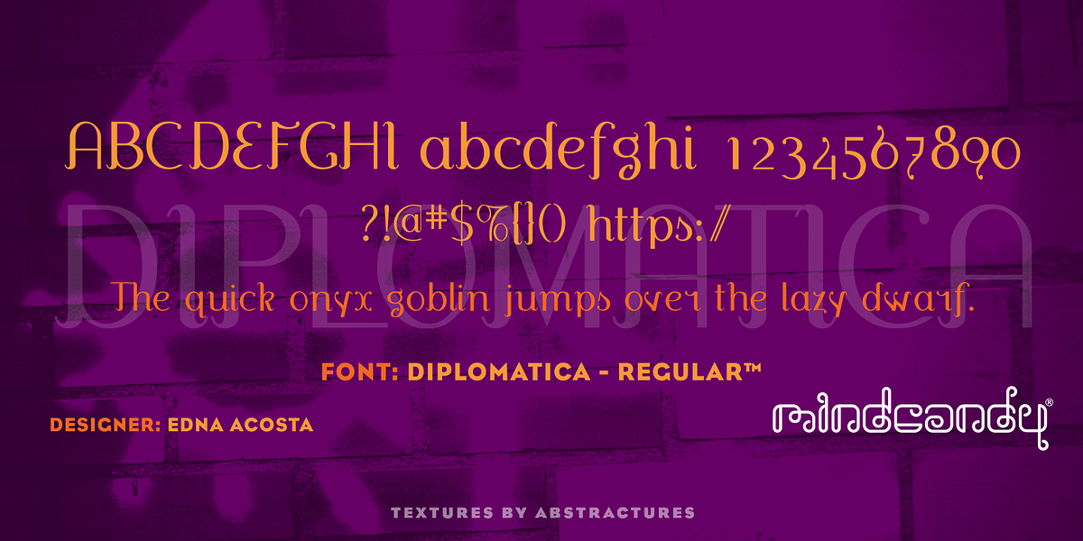 Diplomatica™, a Sans Serif Font by MINDCANDY (Photo 1 of 6)