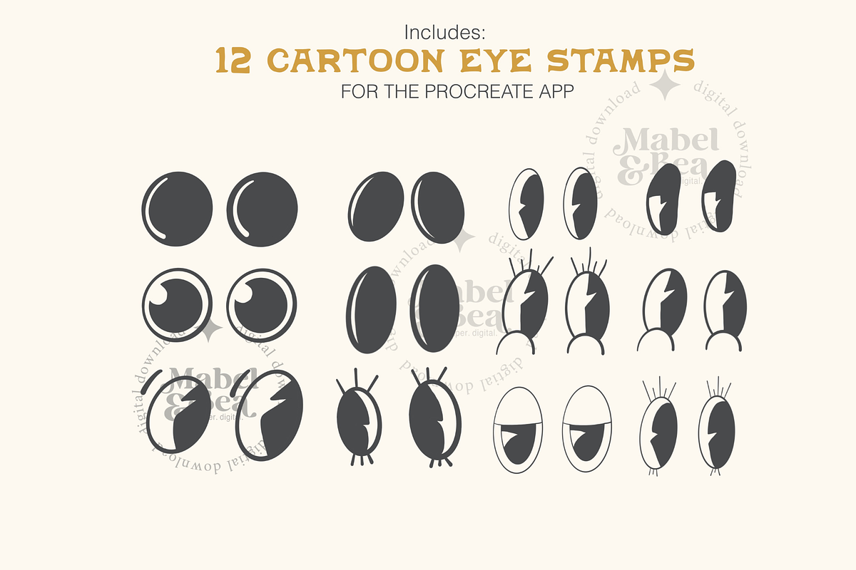 The Ghost Creator Stamp Brush Pack, a Brush Add-On by Mabel & Bea (Photo 3 of 7)