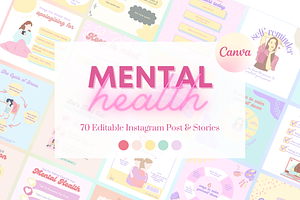 Mental Health Instagram Post & Story