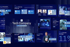 Tech Company Google Slides, a Presentation Template by Loin Studio