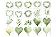 Watercolor greenery clipart, an Object Graphic by MyLittleMeow (Thumbnail 5 of 8)