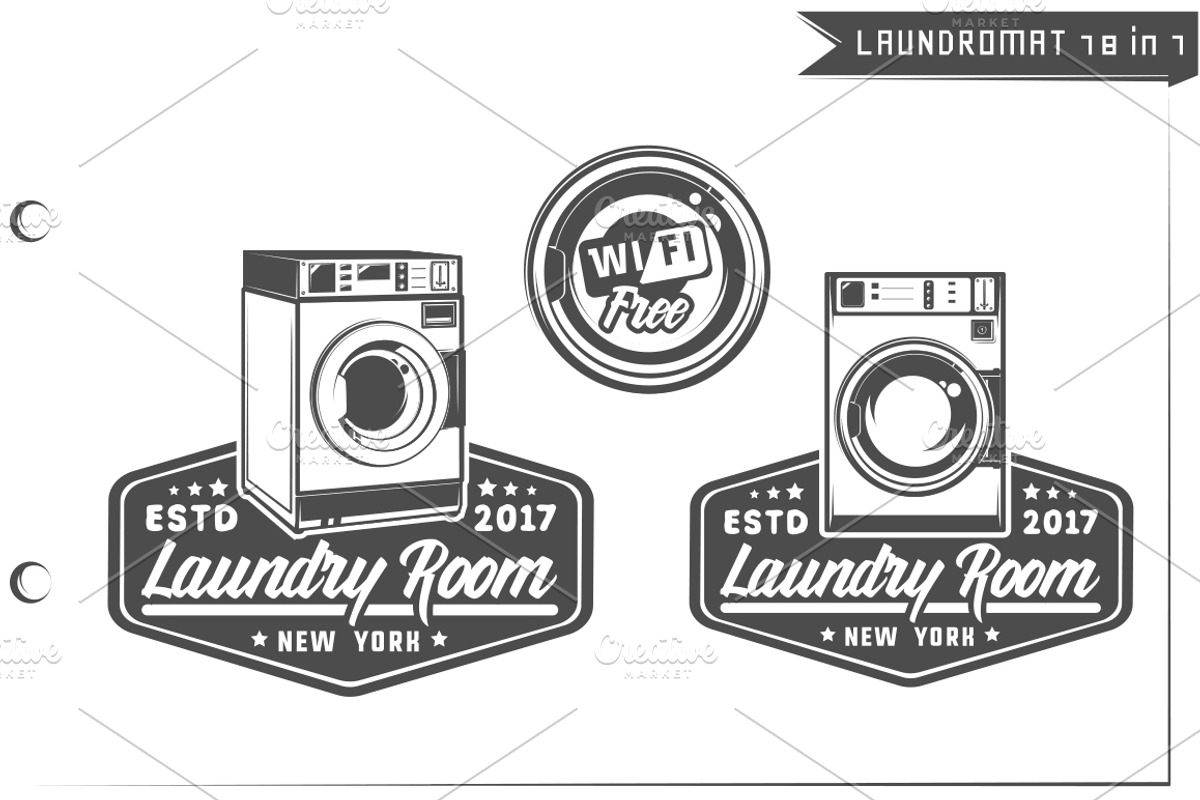 18 in 1 Set of Laundromat, an Object Graphic by Hadanello88 (Photo 3 of 5)