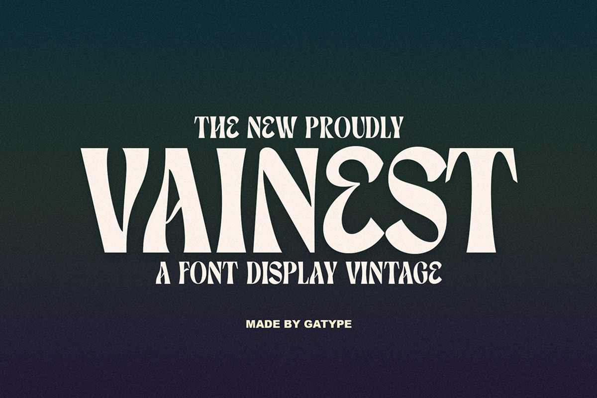 Vainest, a Serif Font by Gatype (Photo 1 of 9)