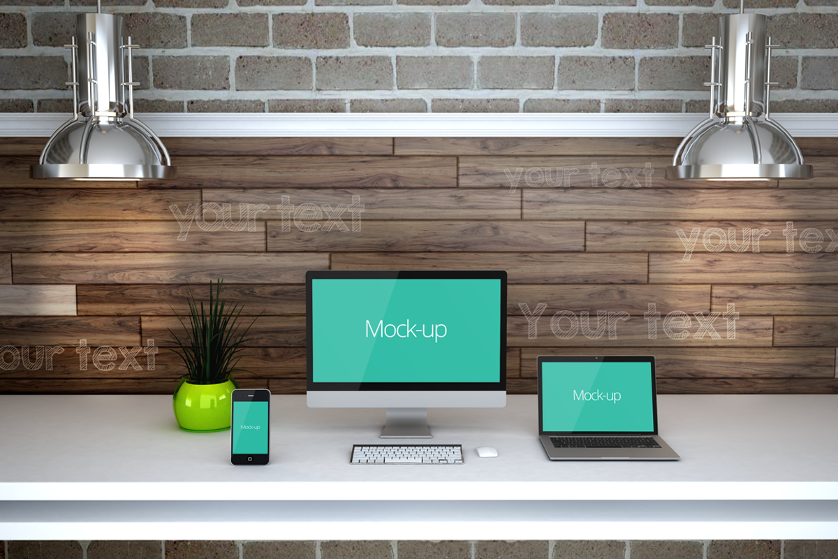 5 PSD Mockups - Interior Work Desk, an iPhone Mockup by Rebound  (Photo 3 of 6)