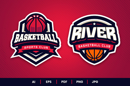 Basketball Sports Logo Template
