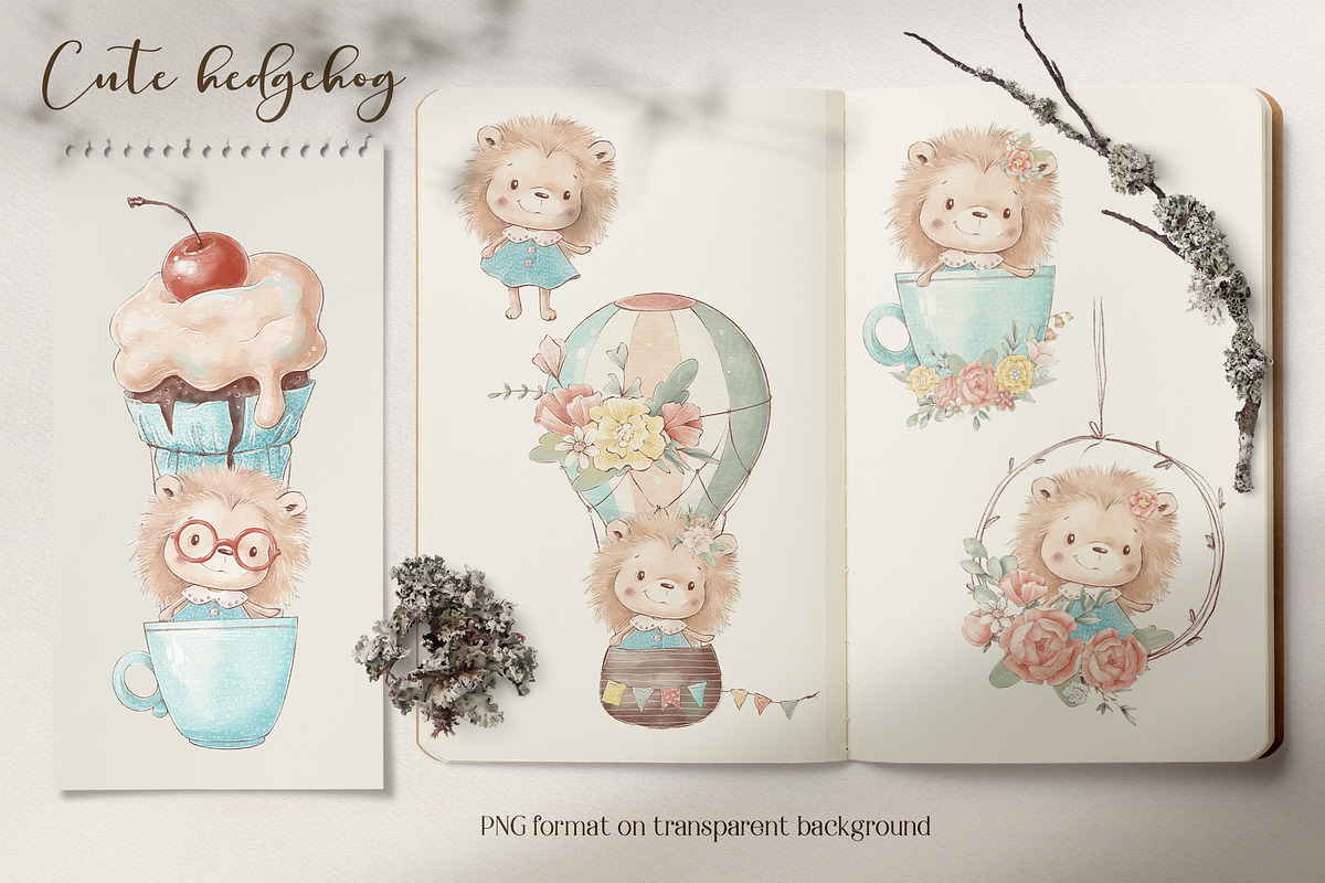 Cute woodland animals clipart., an Animal Illustration by Yuliya Art (Photo 8 of 19)
