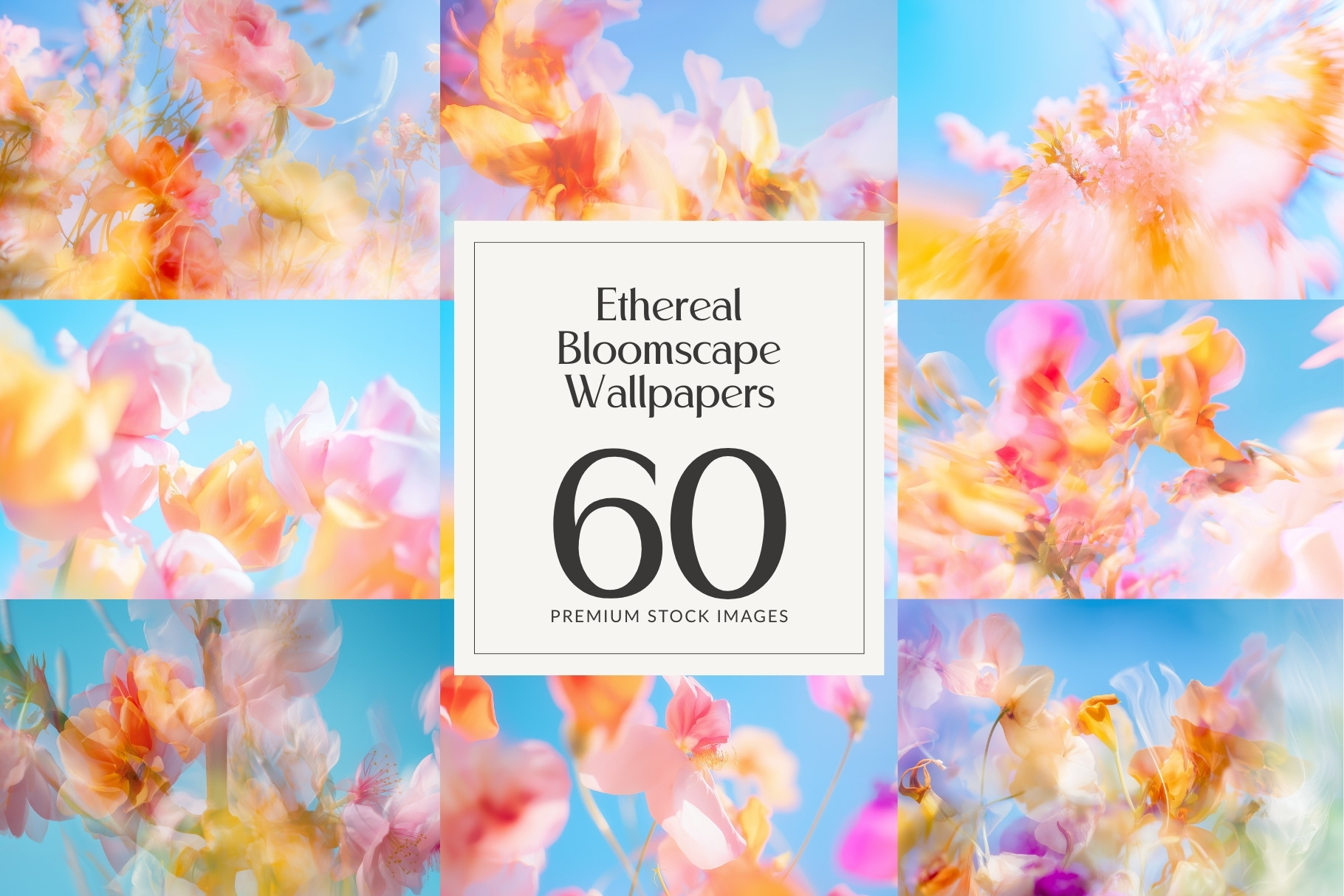 Dreamlike Floral Bloom Backgrounds, a Wallpaper Graphic by HipFonts