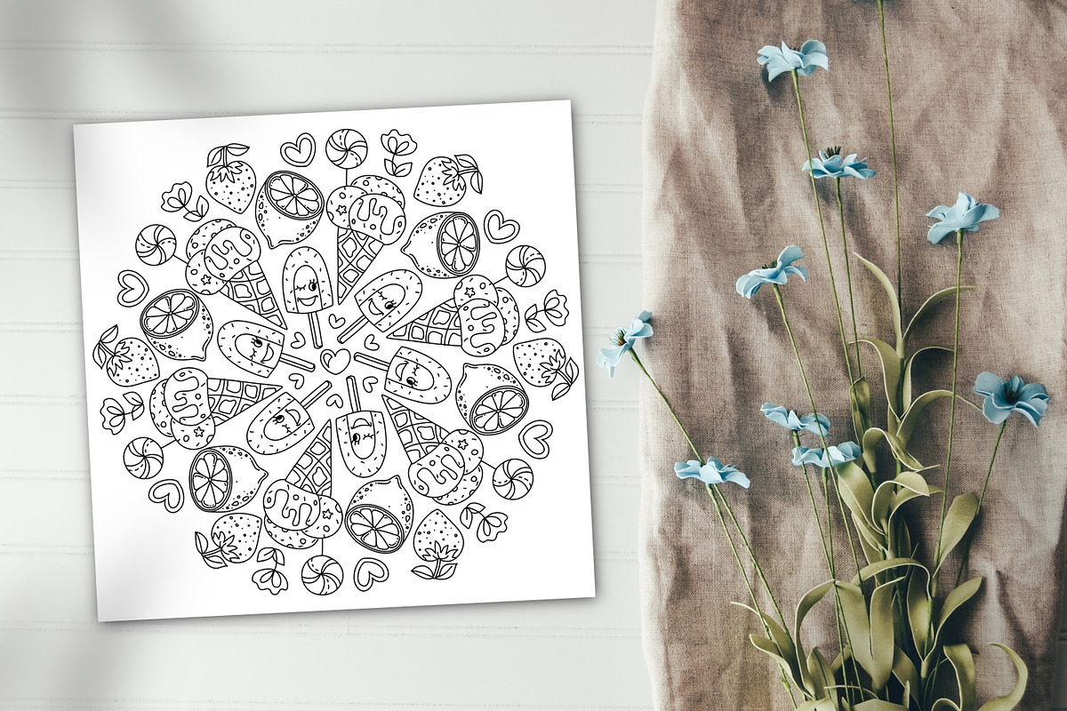 Groovy Coloring Pages Bundle, an Illustration by ChristinaDesigns (Photo 6 of 10)