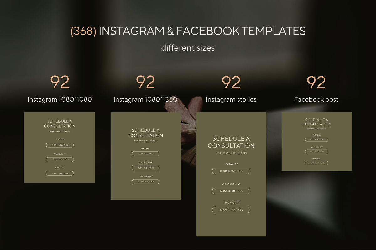 Bundle 4 in 1 Insta&Facebook tmplts, a Social Media Template by Make It Yours Lab. (Photo 14 of 34)