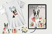 Christmas Watercolor Dogs Clipart, a Seasonal Illustration by artinspirestudio (Thumbnail 8 of 8)