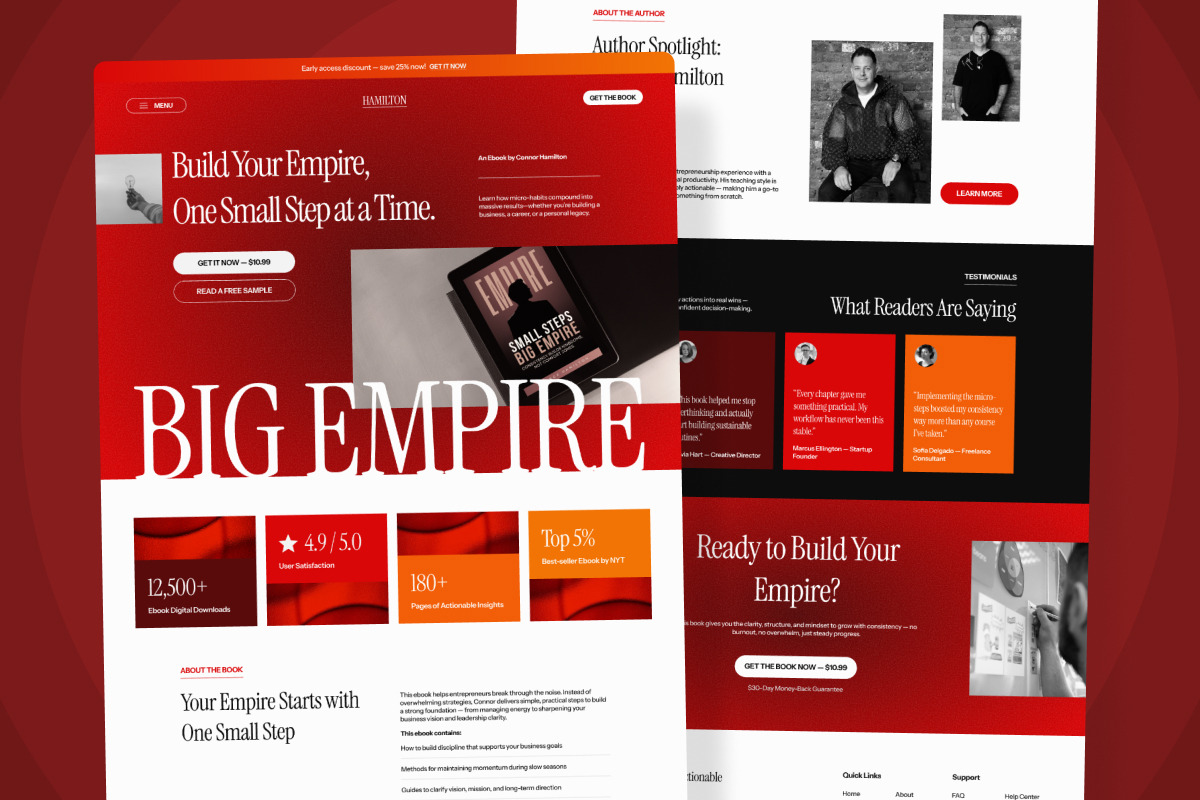 Hamilton - Educational Ebook Landing, a Landing Page Template by twinstd (Photo 5 of 5)